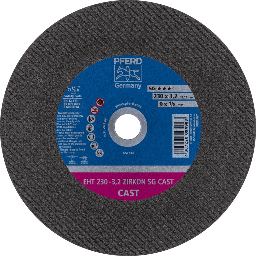 Trennscheiben EHT 230-3,2 ZIRKON SG CAST