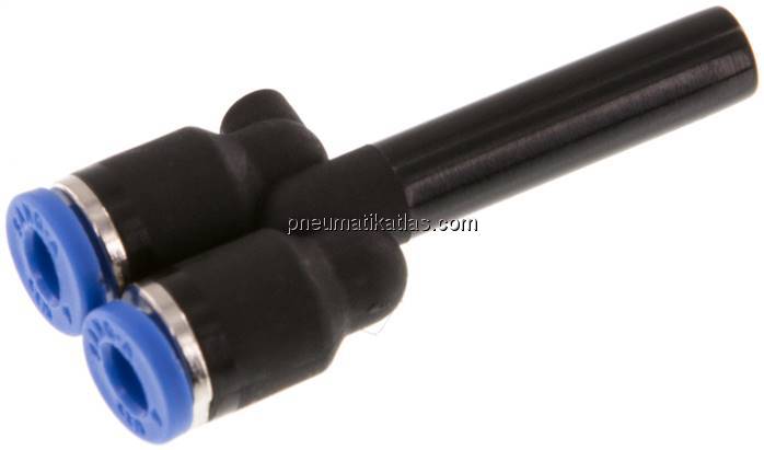 Y-Steckanschluss 6mm Stecknippel, 4mm Schlauch