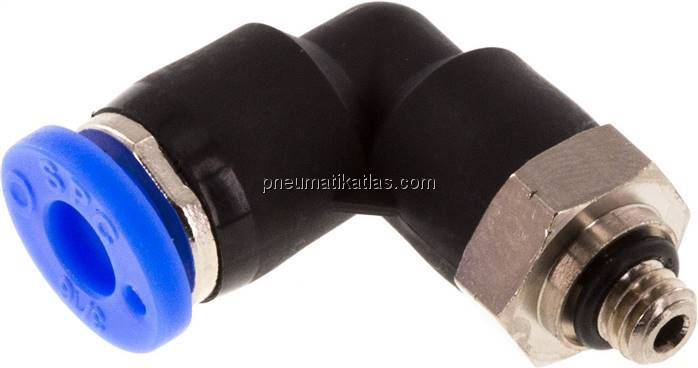 Winkel-Steckanschluss UNF 10-32-3/16" (4,76 mm), IQS-Inch