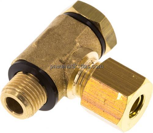 Winkel-Klemmringverschraubung G 1/8"-6 (M10x1)mm, Messing