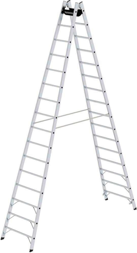 Alu-Stehleiter 2x16 Sprossen Leiterlänge 4,63 m Arbeitshöhe bis 5,95 m