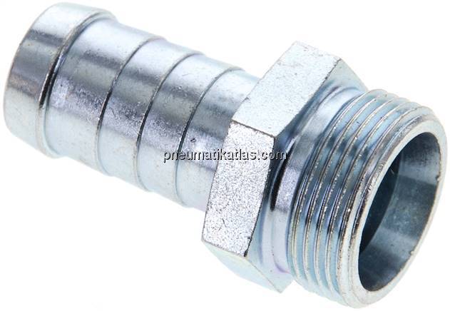 Schlauchnippel 18 L (M26x1,5), 17 - 18mm, Stahl verzinkt