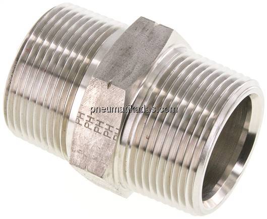 Doppelnippel NPT 1-1/4"-NPT 1-1/4", 1.4571
