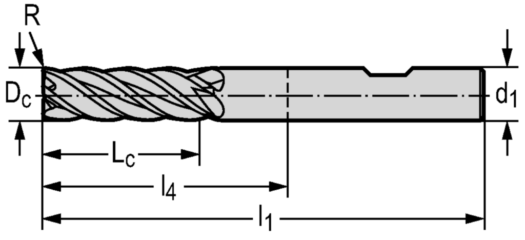 VHM-Eck-/Nutfräser