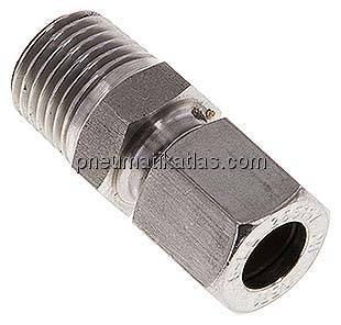Gerade Schneidringverschr. R 1/4"-8 LL (M12x1), 1.4571 Gerade Schneidringverschr. R 1/4"-8 LL (M12x1), 1.4571