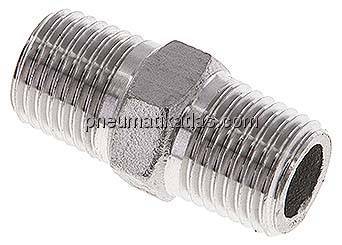 Doppelnippel NPT 1/4"-NPT 1/4", 1.4408