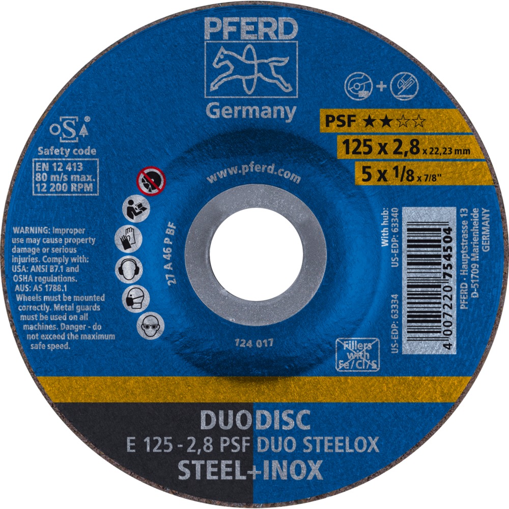 Trennscheiben E 125-2,8 PSF DUO STEELOX