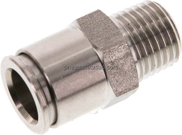Gerader Steckanschluss R 1/4"-10mm, IQS-Edelstahl