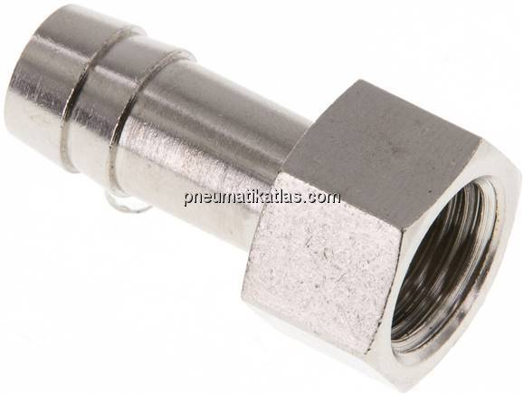 Aufschraub-Schlauchtülle G 1/4"-10mm, Messing vernickelt