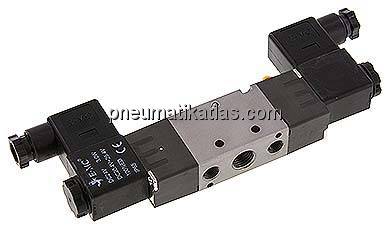 5/2-Wege Magnetventil, G 1/4", Impulsventil, 12 V DC