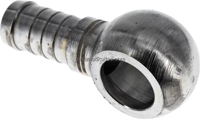 Schlauchnippel 22mm Ring, 17 - 18mm, Stahl verzinkt