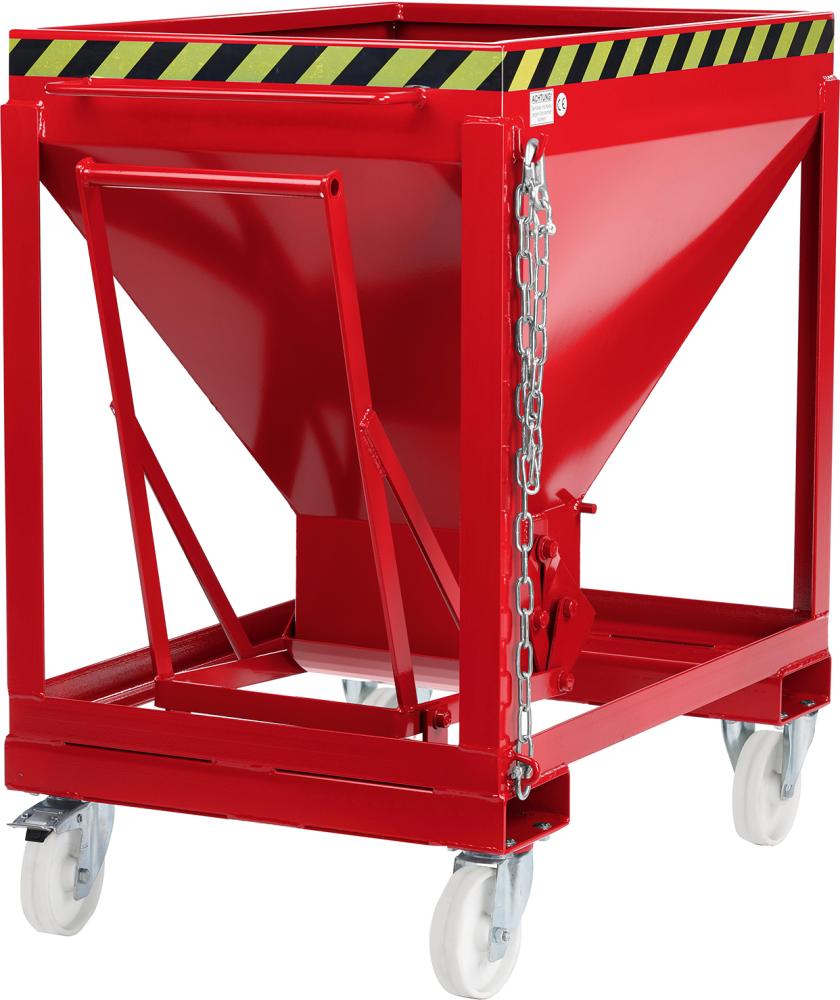 Silowagen Typ RSLF-600 780x1200x1030 mm Volumen 0,6 m³Korn 3mm RAL 3000 feuerrot