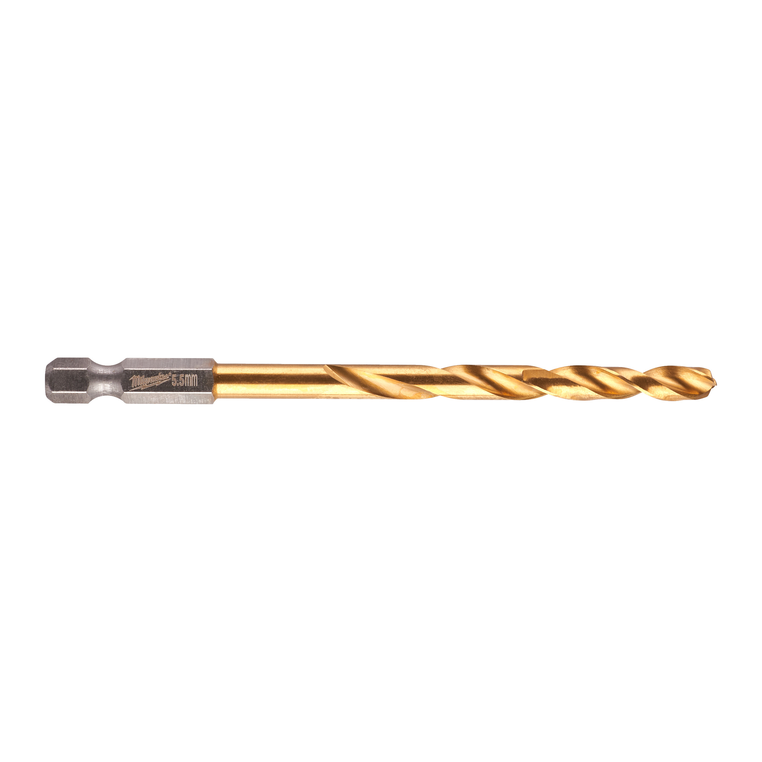 SHOCKWAVE Metallbohrer HSS G RED HEX Titan 1/4" 5,5 x 104 mm