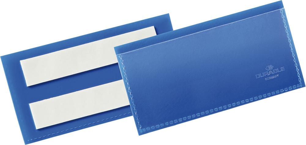 Etikettentasche B100xH38 mm blau, selbstklebend VE 50 Stück