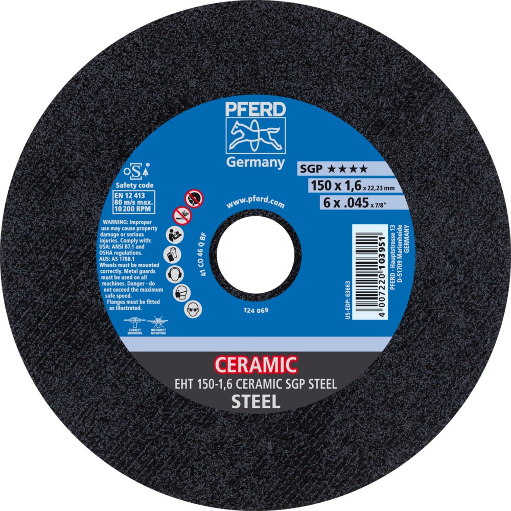 Trennscheiben EHT 150-1,6 CERAMIC SGP STEEL