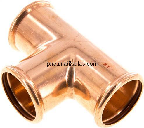 Pressfitting, T-Stück, 54mm innen, Kupfer / Kupferlegierung