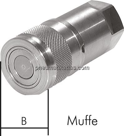 Exemplarische Darstellung: Flat-Face Kupplung mit 