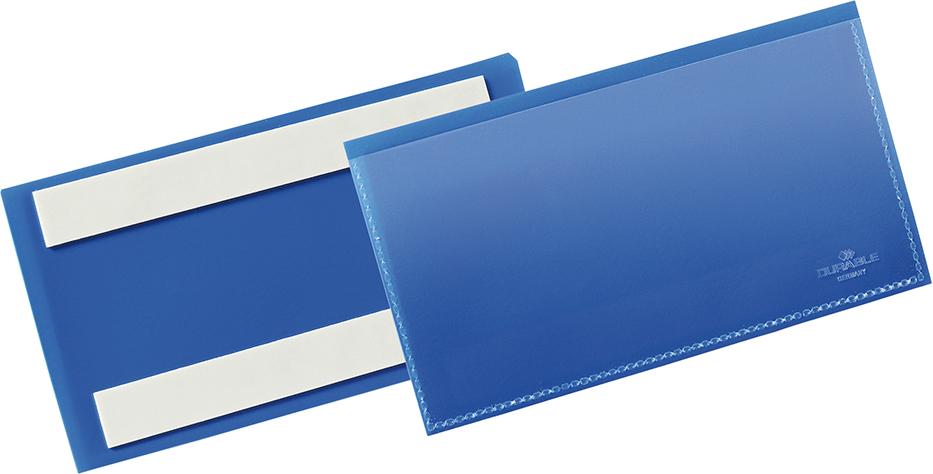 Etikettentasche B150xH67 mm blau, selbstklebend VE 50 Stück