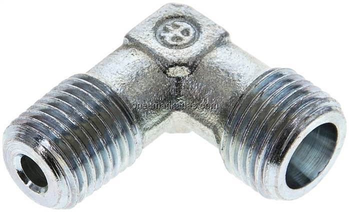 Winkel-Schneidringverschraub. M 14x1,5 (konisch)-8 S (M16x1,5), ohne Mutter & Sc