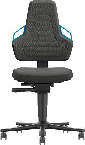 Bimos Arbeitsstuhl Nexxit 2 Griff blau Sitzhöhe 450-600 mm Kst. schwarz,mit Rollen