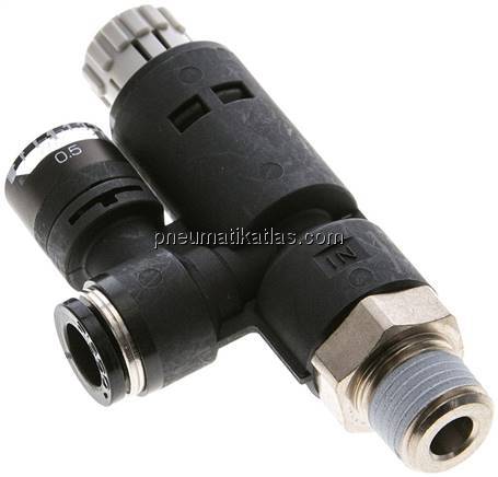 Druckregler R 1/4"-8mm, mit Manometer, IQS-Standard