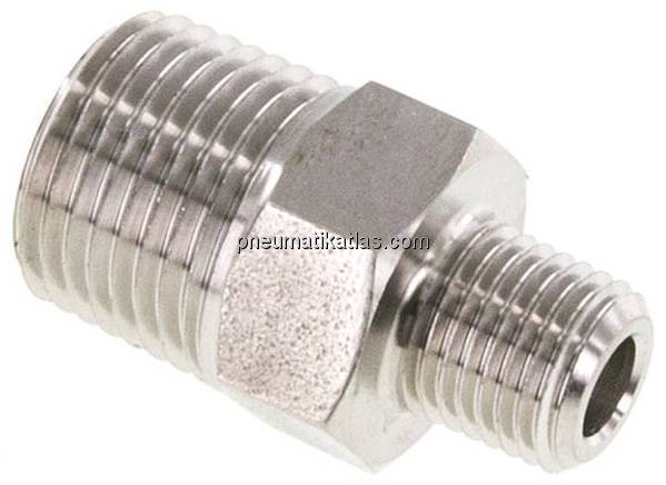 Doppelnippel NPT 1/2"-NPT 1/4", 1.4571
