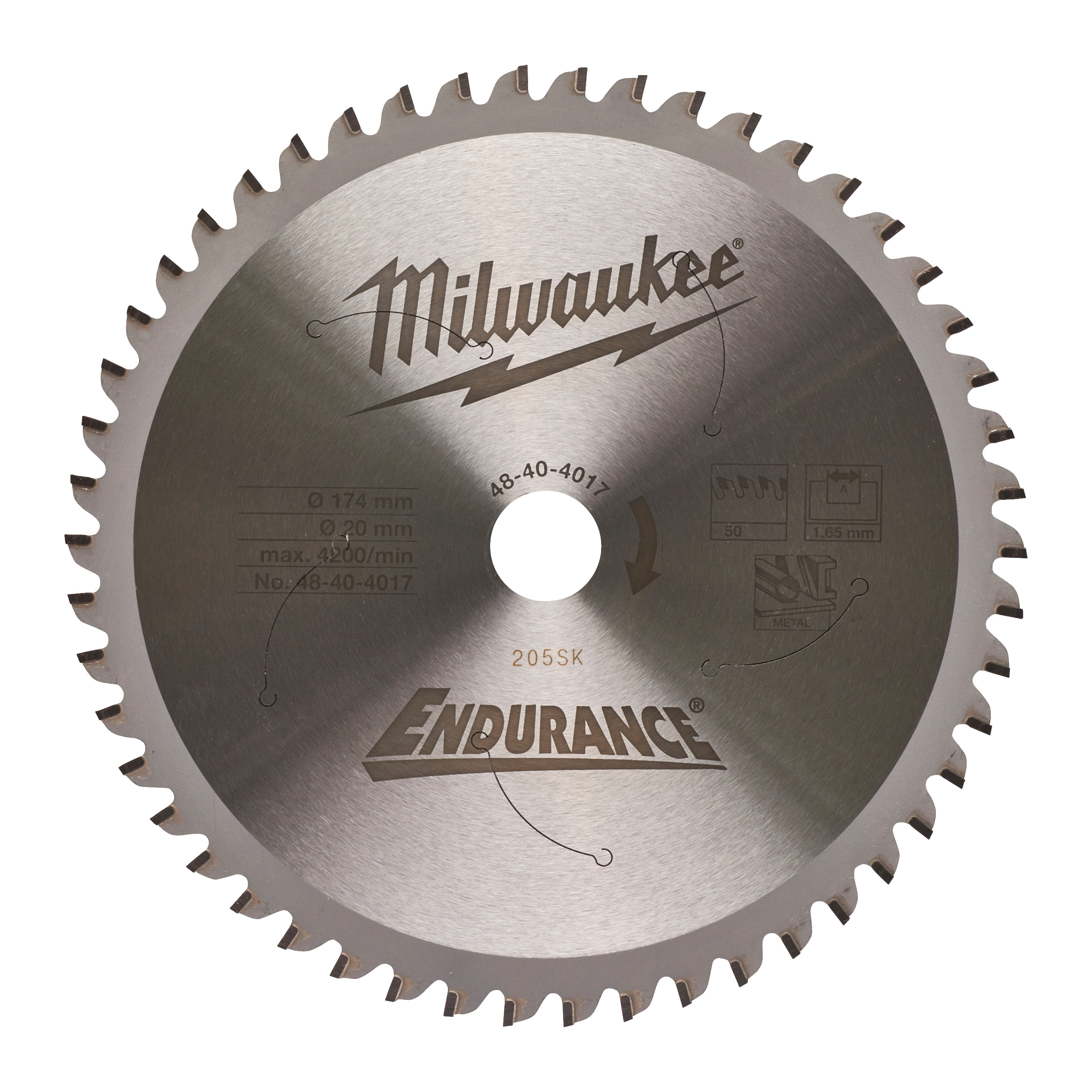 Kreissägeblatt für Metall Handkreissägen 174/20 mm Z50