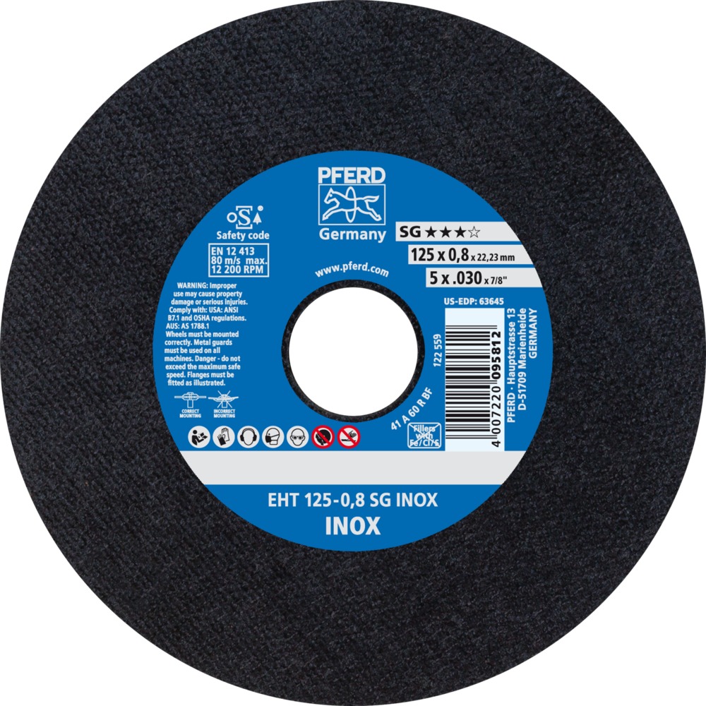 Trennscheiben EHT 125-0,8 SG INOX