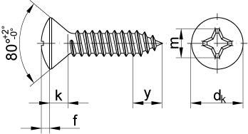 DIN 7983 A 2 6,3 x 50 -C-H A 2 Artikelbild