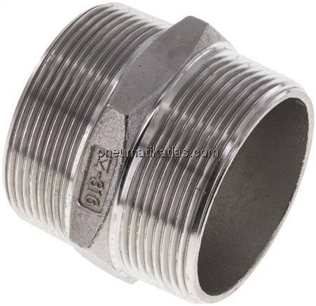 Doppelnippel NPT 2"-NPT 2", 1.4408