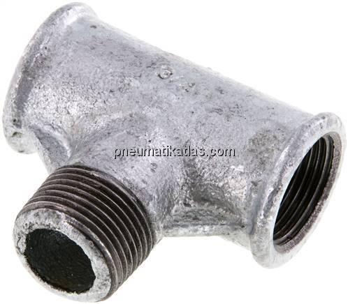 T-Einschraubstück Rp 3/4"(IG)-R 3/4"(AG), Temperguss verzinkt