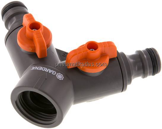 Y-Verteiler, G 3/4" - 2x Kupplungsstecker, Gardena Y-Verteiler, G 3/4" - 2x Kupplungsstecker, Gardena