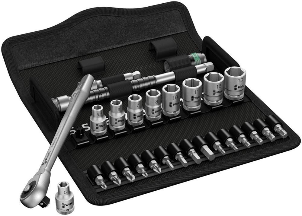 Steckschlüssel-Garnitur 1/4" ZYKLOP push 28-teilig Wera