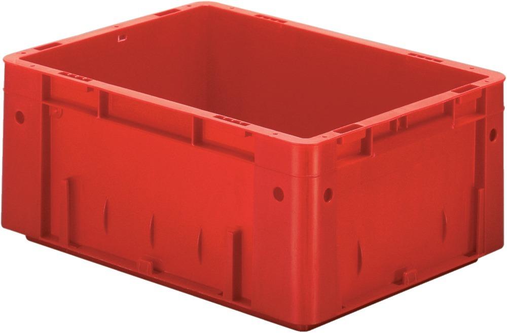 Transport-Stapelkasten B400xT300xH175 mm rot Auflast 600kg ohne Griffloch LA-KA-PE