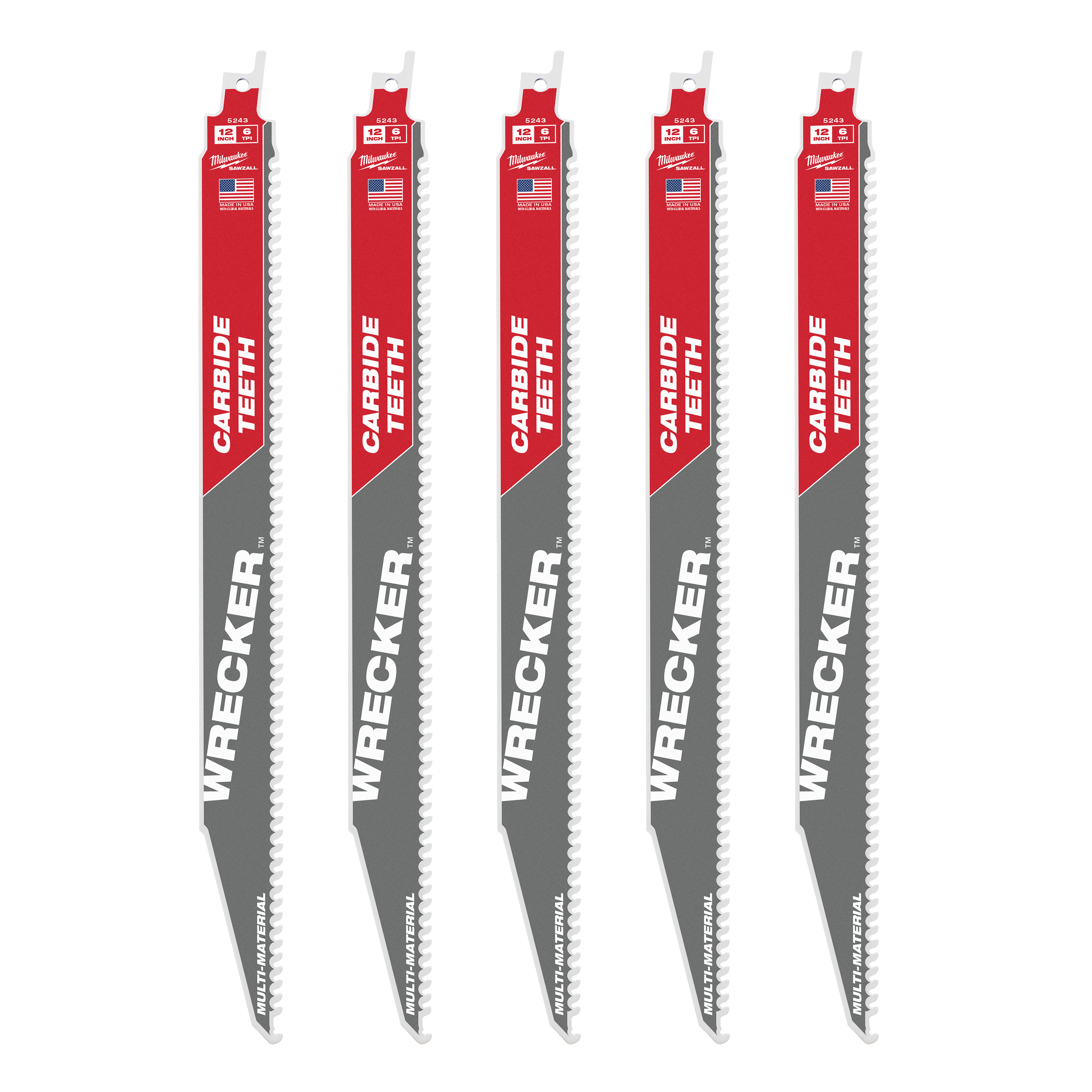 Säbelsägeblatt THE WRECKER HM bestückt 5er Pack 300 x 4,2 mm (6 TPI)
