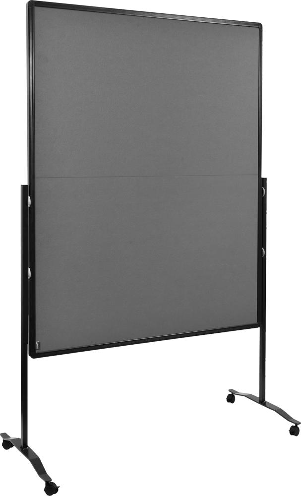 Moderationswand PREMIUM plus klappbar Textil grau