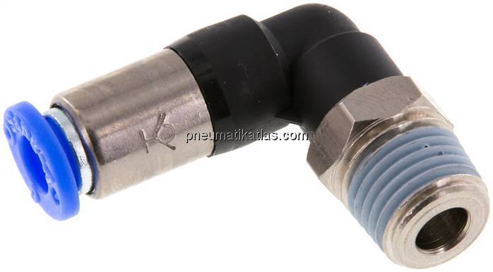 Winkel-Steckanschluss, selbstabsperrend R 1/4"-6mm