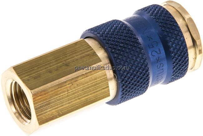Kupplungsdose (NW7,2) G 1/4"(IG), blau, Sechseck SW12