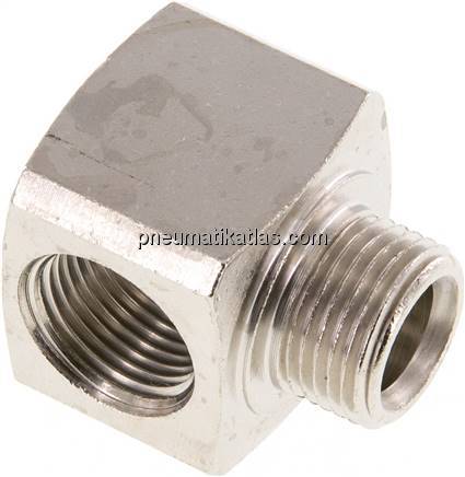 T-Stücke G 3/8"(AG)-2xG 3/8"(IG), Messing vernickelt