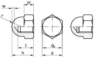 DIN 1587 A 4 M 12 SW 19 A 4 KP Artikelbild