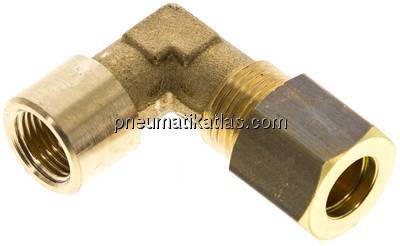 Winkel-Aufschraub-Klemmringverschr. G 1/8"-8 (M12x1)mm, Messing