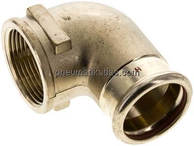 Pressfitting, Winkel, 35mm / Rp 1-1/4" IG, Kupfer / Kupferlegierung