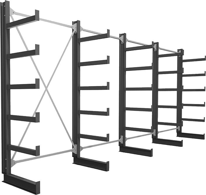 4 Felder/5 Ständer Tragkr. /Arm 200kg Ständerlast/Seite 1000 kgStänderprofil: IPE 100 4 Felder/5 Ständer Tragkr. /Arm 200kg Ständerlast/Seite 1000 kgStänderprofil: IPE 100