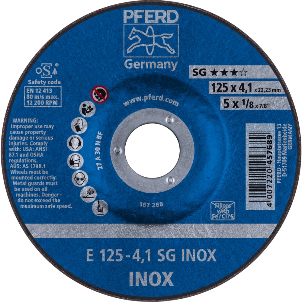 Schruppscheiben E 125-4,1 SG INOX