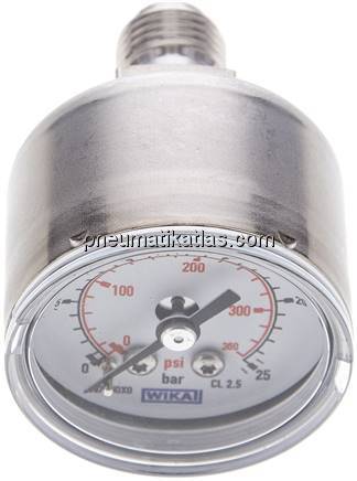 ES-Manometer waagerecht, 40mm, 0 - 25 bar, G 1/4"
