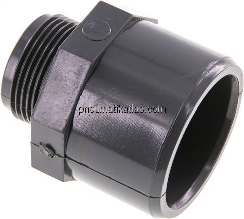 Klebe-Gewindenippel, PVC-U, 50x63mm (ixa)-G 1-1/4" AG