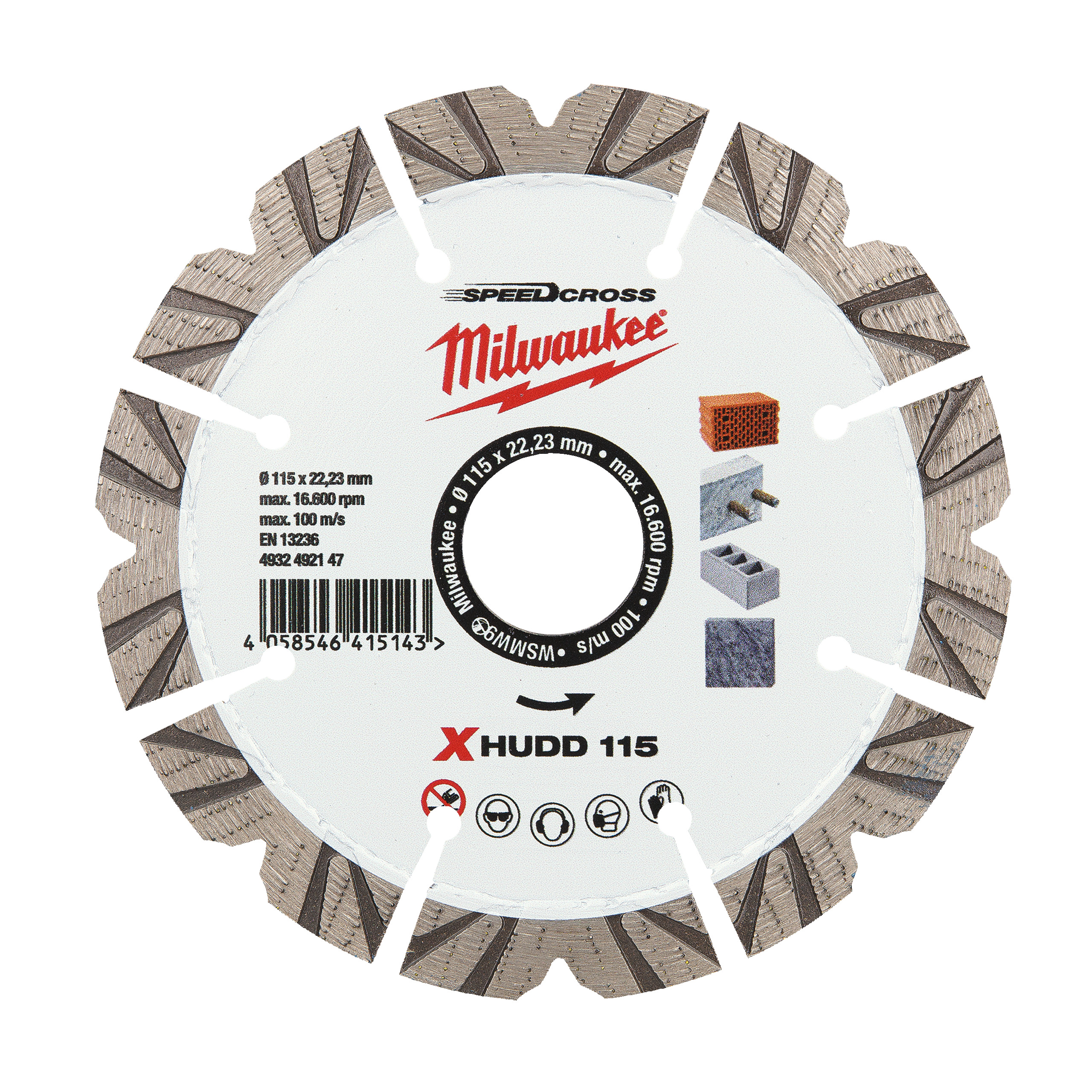 Speedcross Diamanttrennscheibe XHUDD 115 mm für harte Materialien