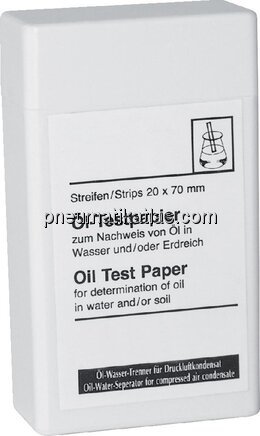 Exemplarische Darstellung: Testpapier für Öl-Wasse