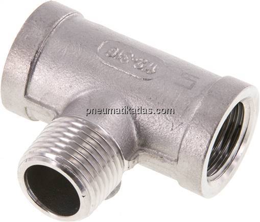 T-Einschraubstück Rp 1/2"(IG)-R 1/2"(AG), 1.4408