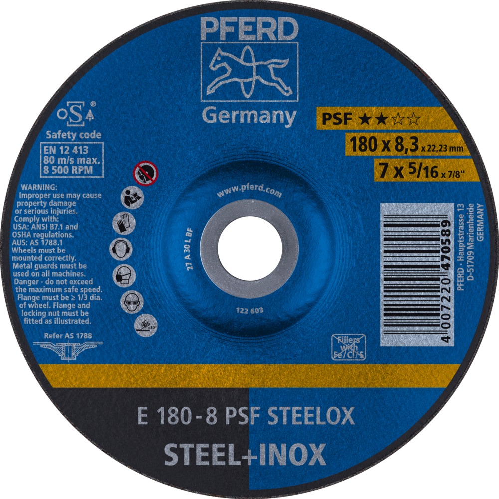 Schruppscheiben E 180-8 PSF STEELOX